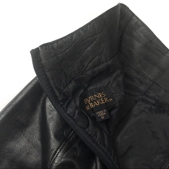 SOLD Byrnes & Bakers leather Skirt Sz 6 - Picture 4 of 5